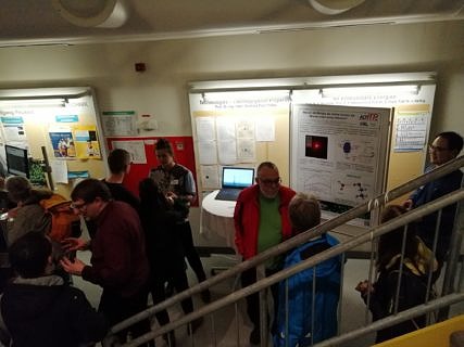 The AOT-TP team in action during the Long Night of Science 2019