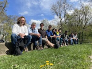 members of AOT-TP during the break of their hiking tour in April 2024