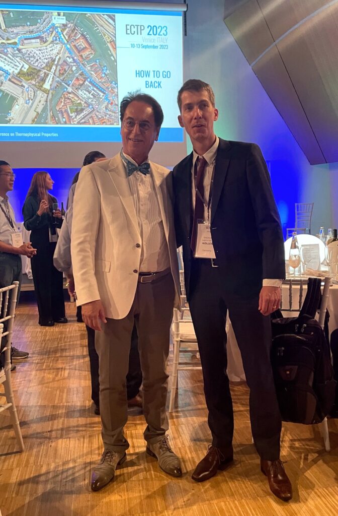 Photo showing Thomas M. Koller with the ECTP Lifetime Awardee Marc Assael