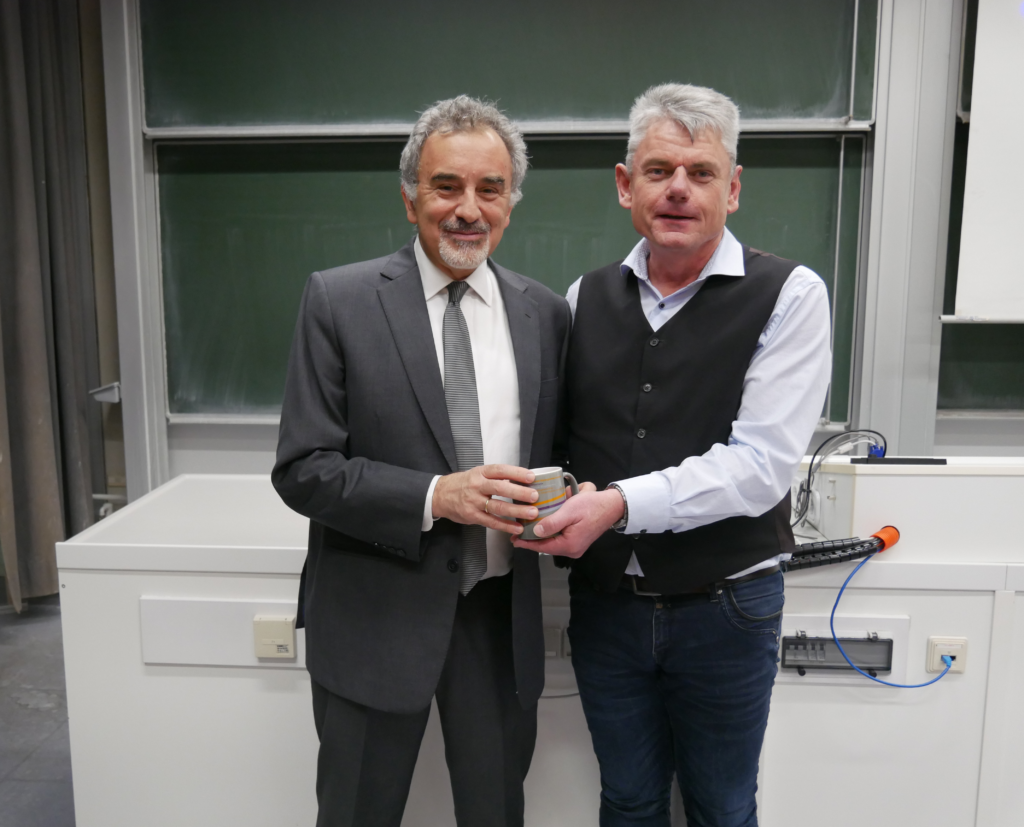 Ioannis Economou and Andreas Paul Fröba after the talk of Ioannis Economou at the CBI Colloquium in December 2025