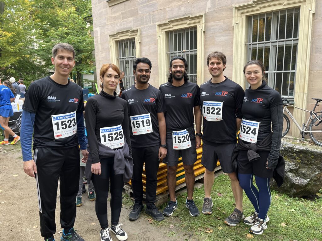 photo showing the AOT-TP running team before the Run Against Cancer 2025