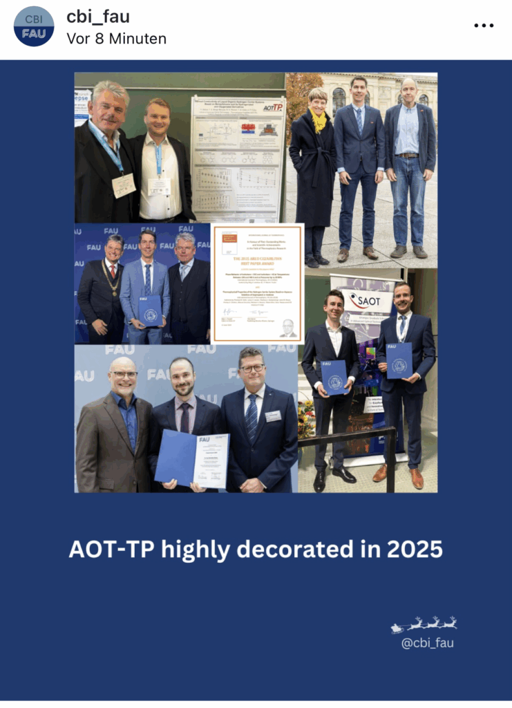 Screenshot of the instagram post regarding the awards received by members of AOT-TP in 2025 as posted by the CBI department